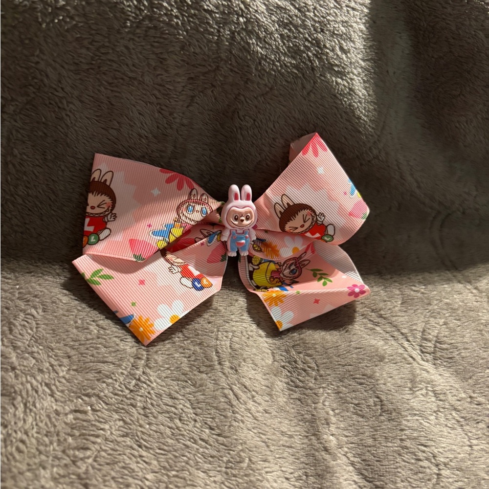 Labubu Multicolored Girls Hair Bow pin . New